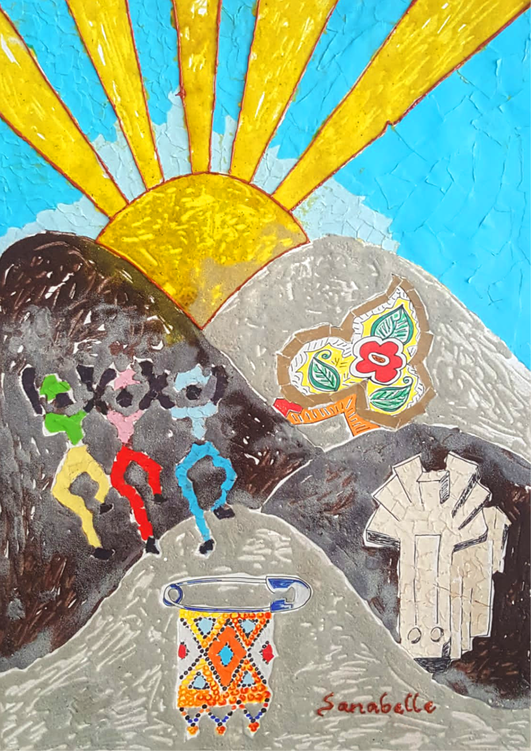 Social cohesion amongst the four major South African race groups is illuminated in the valley of hope. Synergies are drawn to embody ubuntu, maat and thuma mina (send me) principles under the unifying symbolism of a rising sun (sunburst) foregrounding African cosmology.