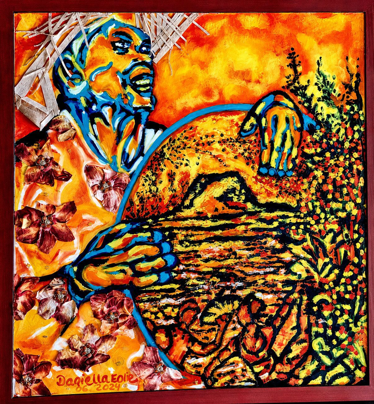 Circle of Belonging is a reflection on humanity as a living tapestry of cultures, identities, memories, and histories interconnected across time and space. In the spirit of the Commonwealth of Nations Commonwealth, the artwork explores how diverse peoples, despite differences in